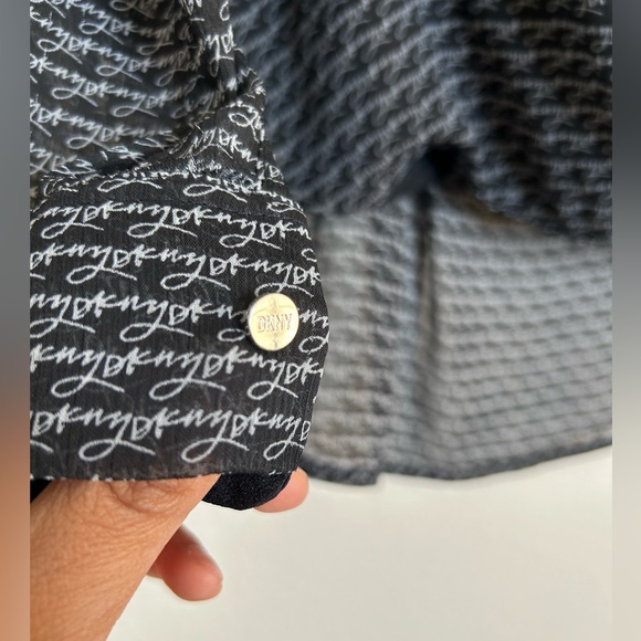 Slightly Used- DKNY black Blouse - Long Sleeve - Picture 4 of 6